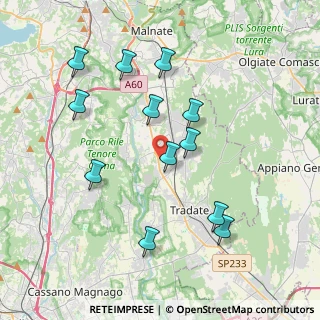 Mappa Via Privata Ingegnere Paolo Foresio, 21040 Venegono Inferiore VA, Italia (3.85833)