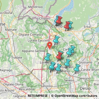 Mappa Via Monte S. Michele, 22073 Fino Mornasco CO, Italia (7.46625)
