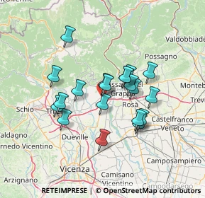 Mappa Via Colonnello Scremin, 36063 Marostica VI, Italia (11.0055)
