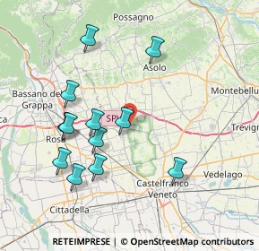 Mappa Via Bagolaro 31037 Loria TV. Parcheggio da Via Montesanto, 31037 Loria TV, Italia (7.66833)