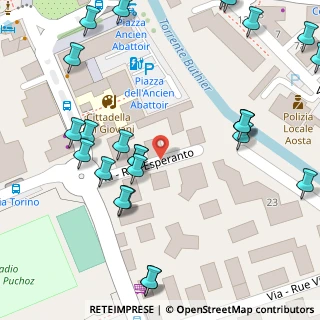 Mappa Via Esperanto, 11100 Aosta AO, Italia (0.084)