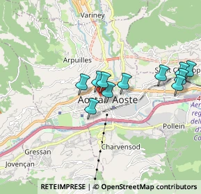 Mappa Via Croi de Ville, 11100 Aosta AO, Italia (1.60364)