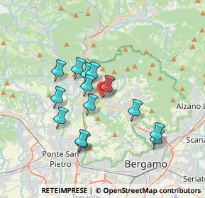 Mappa Via Valli, 24018 Villa d'Almè BG, Italia (3.06571)