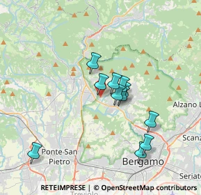 Mappa Via Valli, 24018 Villa d'Almè BG, Italia (2.91636)