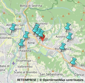 Mappa Via Valli, 24018 Villa d'Almè BG, Italia (1.78545)