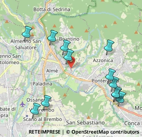 Mappa Via Valli, 24018 Villa d'Almè BG, Italia (2.33)