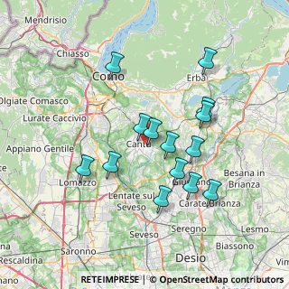 Mappa V.le Ospedale, 22063 Cantù CO, Italia (6.52857)