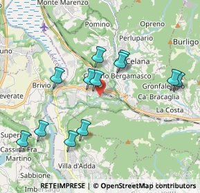 Mappa Via Dorando Pietri, 24034 Cisano Bergamasco BG, Italia (1.90167)