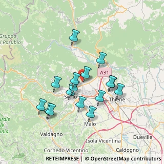Mappa Via Pozzetto, 36014 Santorso VI, Italia (6.44688)