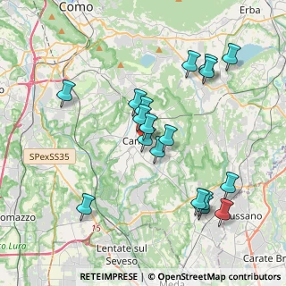 Mappa Via Fabio Filzi, 22063 Cantù CO, Italia (3.82889)