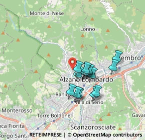 Mappa Via Guglielmo Marconi, 24022 Alzano Lombardo BG, Italia (1.33857)
