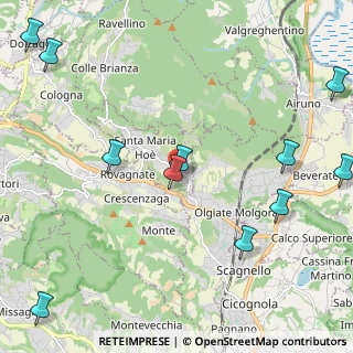 Mappa Via delle Industrie, 23889 Santa Maria Hoè LC, Italia (2.88455)