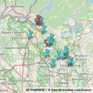 Mappa Piazza Fiume, 22063 Cantù CO, Italia (6.60471)
