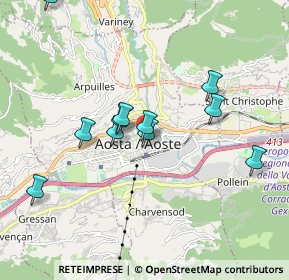 Mappa Via Porta Pretoria, 11100 Aosta AO, Italia (1.72364)