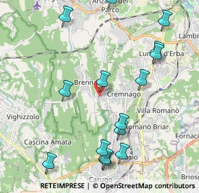 Mappa Via del Fontanile, 22040 Brenna CO, Italia (2.40533)