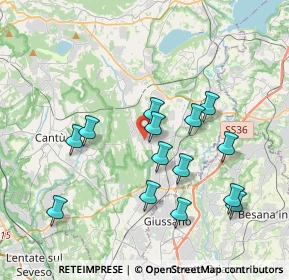 Mappa Via del Fontanile, 22040 Brenna CO, Italia (3.65714)