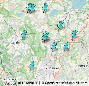 Mappa Via del Fontanile, 22040 Brenna CO, Italia (3.85167)