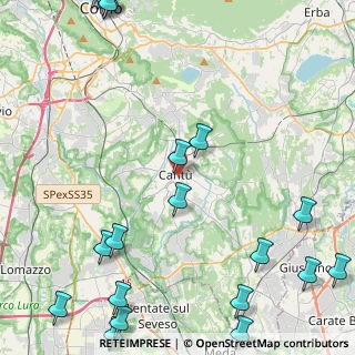 Mappa Piazza Degli Alpini, 22063 Cantù CO, Italia (6.8615)