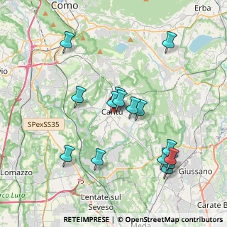 Mappa Piazza Degli Alpini, 22063 Cantù CO, Italia (3.85267)