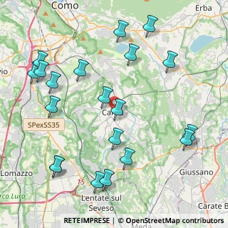 Mappa Piazza Degli Alpini, 22063 Cantù CO, Italia (4.9365)