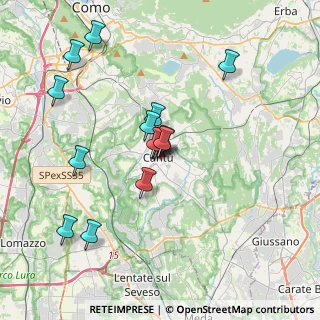 Mappa Piazza Degli Alpini, 22063 Cantù CO, Italia (3.32733)