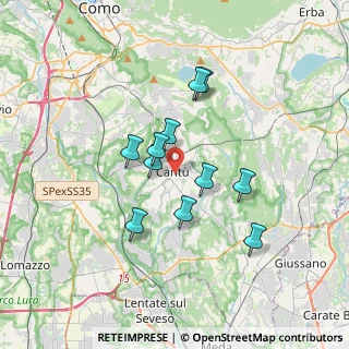 Mappa Piazza Degli Alpini, 22063 Cantù CO, Italia (2.78909)