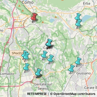 Mappa Piazza Degli Alpini, 22063 Cantù CO, Italia (4.34294)