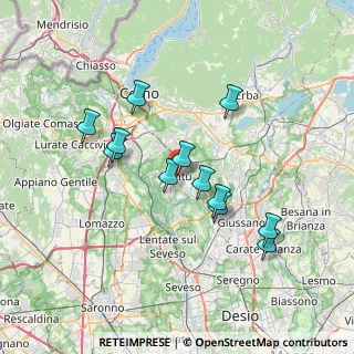 Mappa Piazza Degli Alpini, 22063 Cantù CO, Italia (6.3225)