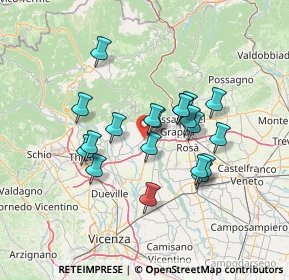 Mappa Via Praelle, 36063 Marostica VI, Italia (11.2265)