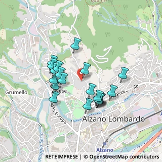 Mappa Via Montelungo, 24022 Alzano Lombardo BG, Italia (0.381)