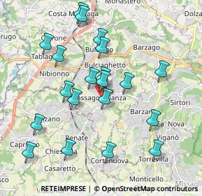 Mappa Via Martiri della Libertà, 23893 Cassago Brianza LC, Italia (1.9345)