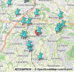 Mappa Via Martiri della Libertà, 23893 Cassago Brianza LC, Italia (2.28111)