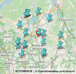 Mappa Via Martiri della Libertà, 23893 Cassago Brianza LC, Italia (7.688)