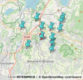 Mappa Via Martiri della Libertà, 23893 Cassago Brianza LC, Italia (2.92083)