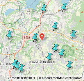 Mappa Via Martiri della Libertà, 23893 Cassago Brianza LC, Italia (5.43857)