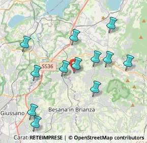 Mappa Via Martiri della Libertà, 23893 Cassago Brianza LC, Italia (4.04583)