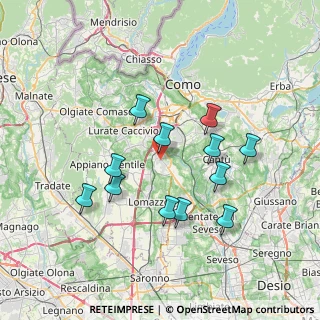 Mappa Via Grigna, 22073 Fino Mornasco CO, Italia (6.69)