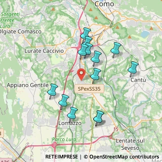 Mappa Via Grigna, 22073 Fino Mornasco CO, Italia (3.58077)