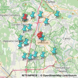 Mappa Via Grigna, 22073 Fino Mornasco CO, Italia (4.107)
