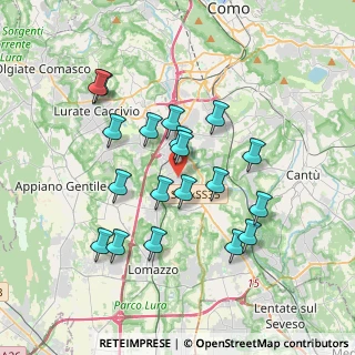Mappa Via Grigna, 22073 Fino Mornasco CO, Italia (3.35895)