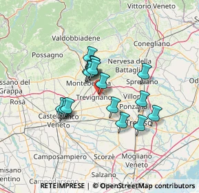 Mappa Via Solagna, 31040 Trevignano TV, Italia (10.33889)