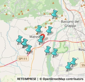 Mappa Via Leva, 36063 Marostica VI, Italia (3.71167)