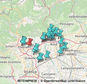 Mappa Via Leva, 36063 Marostica VI, Italia (9.85)