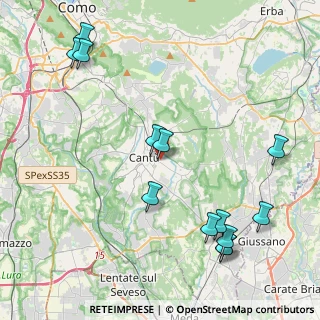 Mappa Via Copernico, 22063 Cantù CO, Italia (5.04923)
