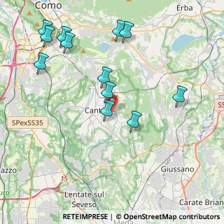 Mappa Via Caduti di Nassiriya, 22063 Cantù CO, Italia (4.51583)