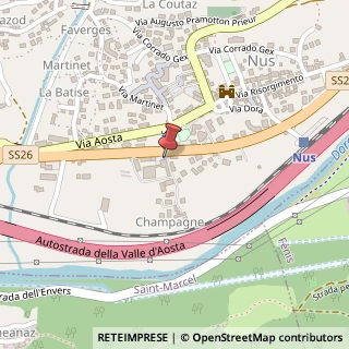 Mappa Via Circonvallazione Sud, 39, 11020 Nus, Aosta (Valle d'Aosta)