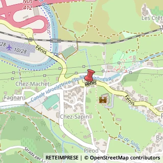 Mappa Chez Sapin Hamlet, 86, 11020 Fénis, Aosta (Valle d'Aosta)
