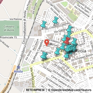Mappa Via Gaeta, 96012 Avola SR, Italia (0.278)