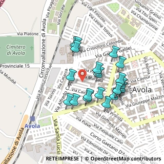 Mappa Via Gaeta, 96012 Avola SR, Italia (0.2235)