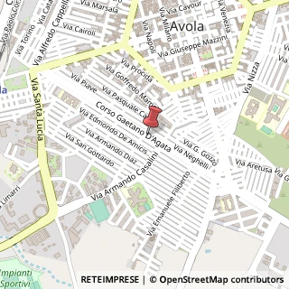 Mappa Corso Gaetano D'Agata, 115, 96012 Avola, Siracusa (Sicilia)